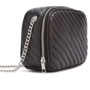 Faux Letter Quilted Crossbody